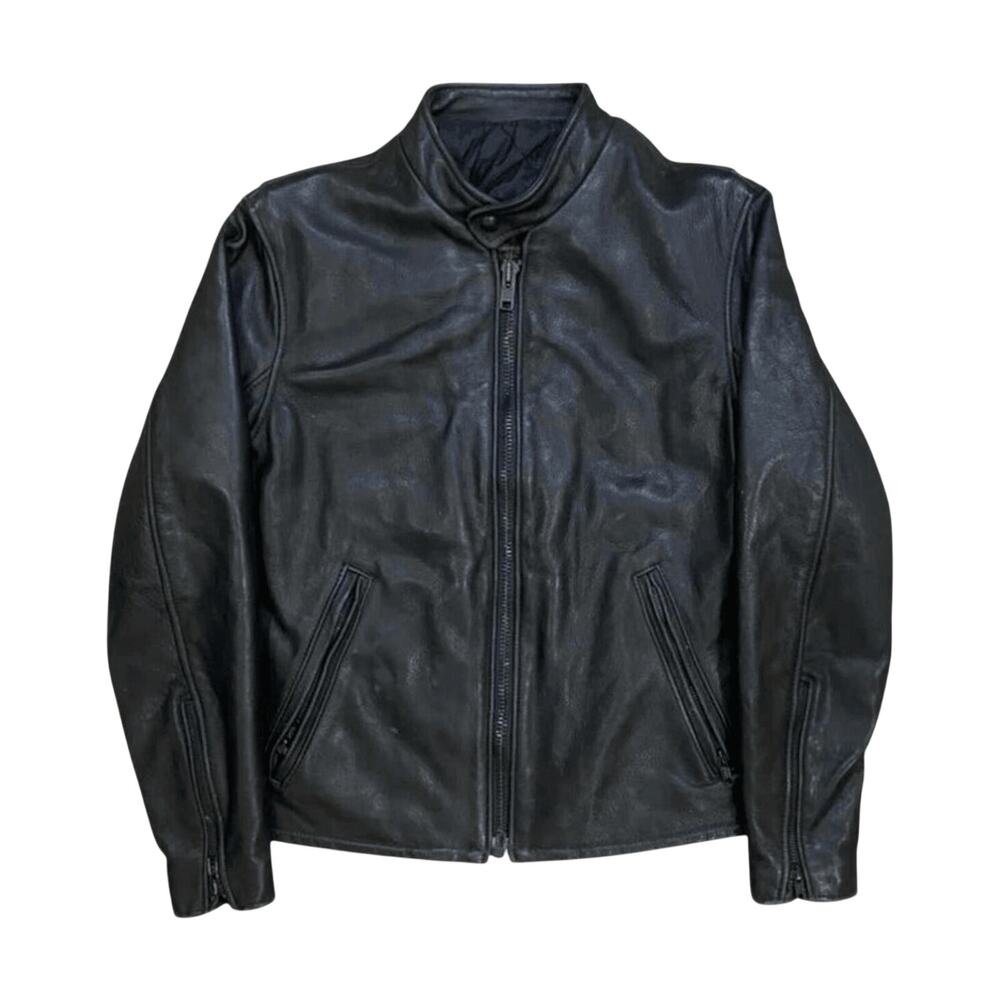 HOT Leathers Leather Biker Jacket Made in USA 1980’s Vintage M